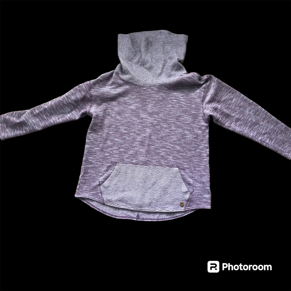 Burton Cowl-neck Purple Heathered Midweight Sweatshirt L